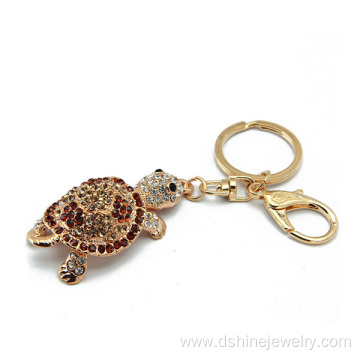 18K Gold Tortoise Keychain Hollow Custom Metal Keychains